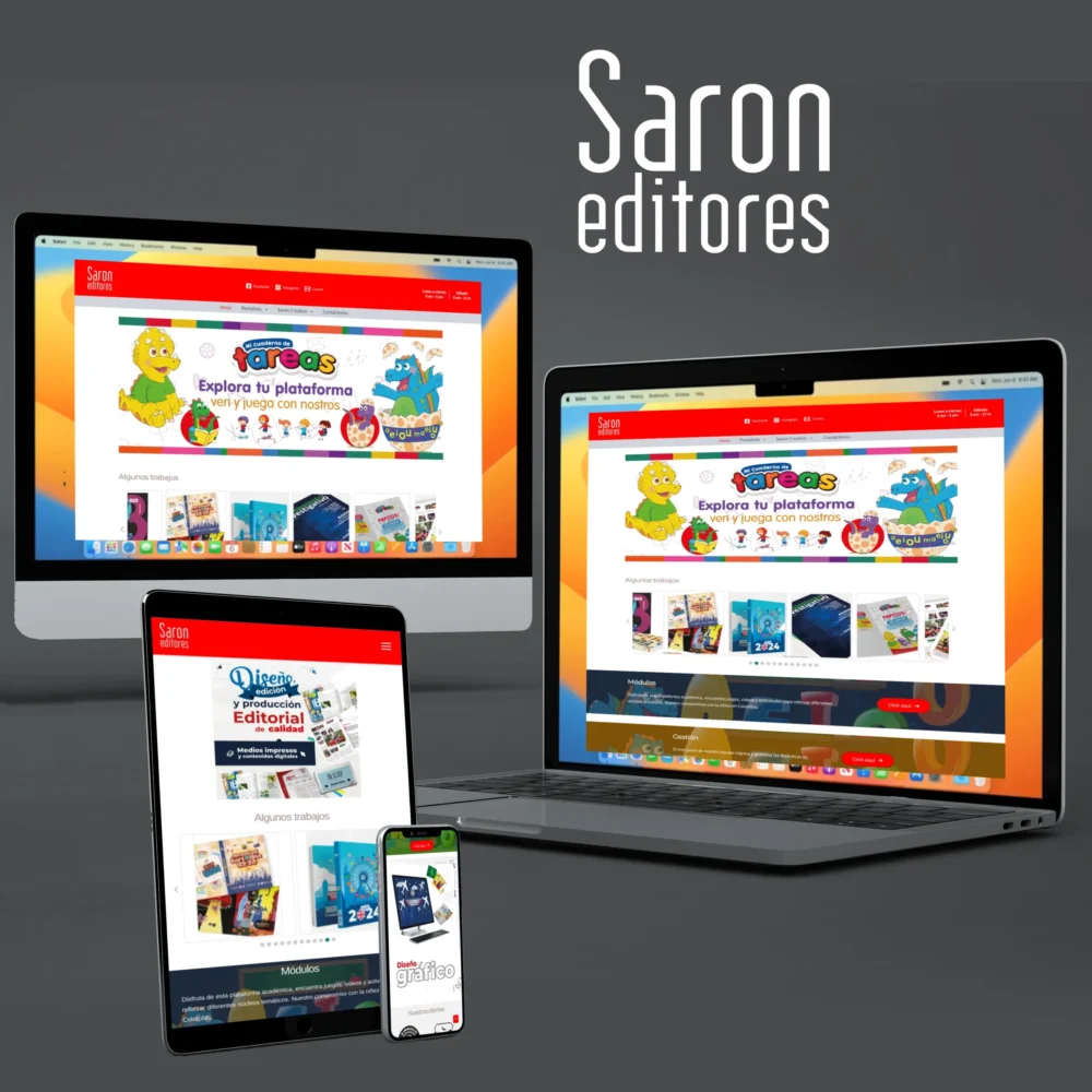 Página web de Saron Editores